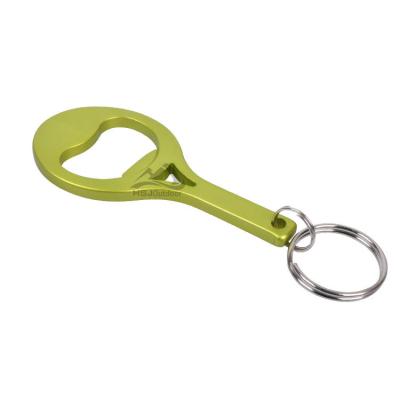 China Customization Aluminum Alloy Blank Viable High Quality Portable Bottle Opener With Key Chain for sale