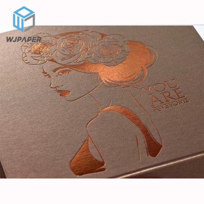 China Wholesale Custom Luxury Recyclable Cardboard Paper Packaging Magnetic Gift Box Rose Gold Custom Printed Logo Gift Box With Lid for sale