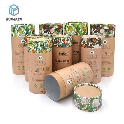 China Custom Luxury Round Empty Candle Boxes Disposable Food Grade Cylinder Box Biodegradable Tea Packaging Paper Tube for sale