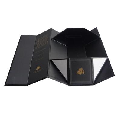 China Custom Wholesale Luxury Handmade Logo Packaging Box Foldable Rigid Cardboard Magnetic Champagne Bottle Paper Wine Whiskey for sale