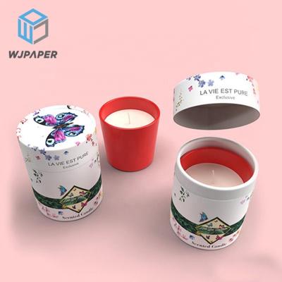 China Disposable Custom Logo Round Paper Box Tube 100% Recycled Material Candle Wax Candle Paper Packaging Packaging Tube for sale