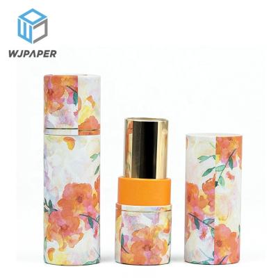 China Biodegradable Cardboard Container Biodegradable Round Lift Out Paper Tubes For Lip Balms Cosmetic Packaging Square Paper Tube for sale