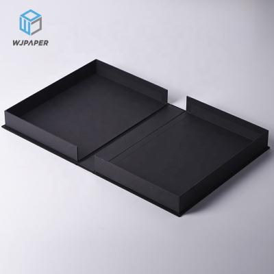 China Disposable Luxury Book Shaped Cardboard Rigid Gift Box Velvet Material Custom Foldable Paper Clamshell Magnetic Gift Box for sale