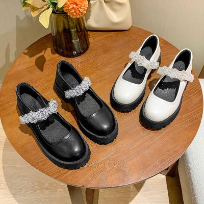 China Height Increasing New Mary Jane 2021 Spring And Platform Shoes Women's Leather Shoes Small Summer Leather Women's Shoes for sale