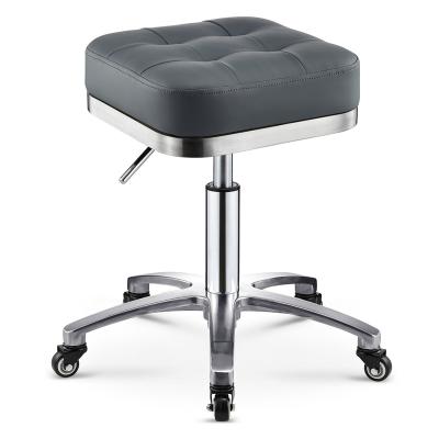 China Customization Modern PU Dining Back Stool Shop Waiting Shaving Rest Stylist Furniture Salon Chair Barber Salon Haircuting Bar Stool for sale