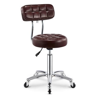 China Modern PU Restaurant Dining Stool Shop Waiting Shaving Back Seat Stylist Furniture Salon Chair Haircutting Salon Bar Stool for sale