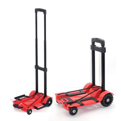 China Folding Trolley Mini Trolley Shopping Cart Wheels Hand Push Wheel Folding Beach Supermarket for sale