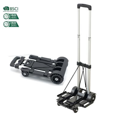 China Folding Push Cart Heavy Duty Garden Moving Trolley Collapsible Shopping Trolley Rolling Foldable Bag for sale