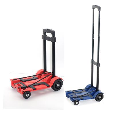 China Luggage Plain Transport Beach Plastic Trolley Folding Trolley Foldable Shopping Trolley for sale