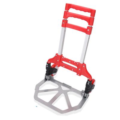 China Machines New Design Portable Loading Goods Carrying Transport Cargo Handle Trolley Aluminum Trolley With Two Wheels for sale