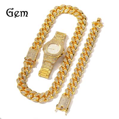 China Full Stainless Steel Bling Brand Top Brand Quartz Hip Hop Square Mens Watch Luxury Hip Hops Iced Out Diamonds Gem Moissanite Watch for sale