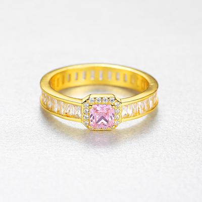 China Other New Trendy Free Design Gold Nickel Zircon Silver Plated Wedding Women Rings for sale