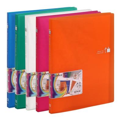 China PP Comix Blaze Display Book Colorful A4 20 40 Pocket Clear Display Book for sale