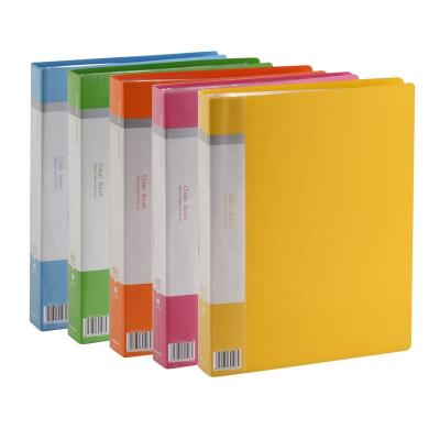 China PP Comix Vividus Display Book A4 Size 10 20 30 40 60 Pockets PP Clear Book Folder Transparent Colorful Plastic Folder for sale