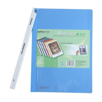 China Office School Stationery Comix High Quality Durable A4 Size PP Dangle Staple Report Cover For Office for sale