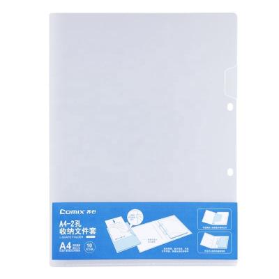 China High Quality Transparent Office Sheet Protector A4 2 Holes L Shape Folder For Ring Binders And Lever Arch Folder for sale