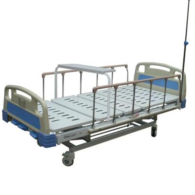 China YKB002-11 Hospital Bed Three Functions Manual Hospital Bed With Dining Table for sale