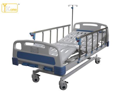 China YKB002 Three Functions Metal Bed Hospital Bed Patient Price With Alloy Rail for sale