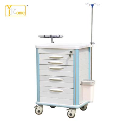 China YKS012-1 Medical Trolley Cart  Plastic ABS Medicine Hospital Trolley Commercial Furniture for sale