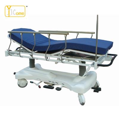 China Hydraulic Medical Trolley Cart Stretcher Patient Bed  Emergency Patient Trolley for sale