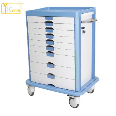 China YKS010 Movabble Medical Trolley Cart Clinic Medicine Trolley 667*475*1030mm for sale