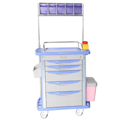 China YKS022 Hospital Medical Trolley Cart ABS Contemporary Luxury Plastic Emergency Trolley for sale