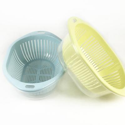 China Kitchen Multi Viable Vegetable Fruit Size BNcompany Washing Double Layer Multifunctional Drain Basket for sale