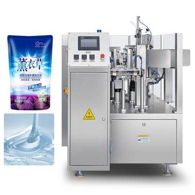 China Food Soap Liquid Shampoo Toilet Detergent Package Machine Laundry Liquid Detergent Filling and Sealing Machine Production Line for sale