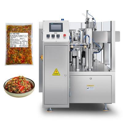 China Food Full Aitomatic Premade Bag Packing Machine Ginger Garlic Paste Pouch Chilli Sauce Auto Filling and Sealing Packing Machine for sale