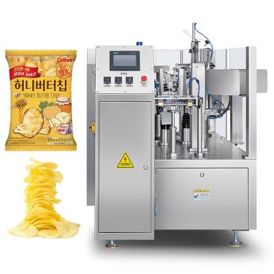 China Food Automatic Multifunctional French Fries Snacks Candy Nuts Doypack Chips Nitrogen Packing Machine for Food for sale