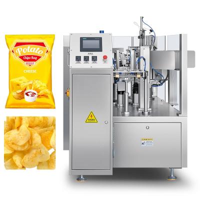 China Food China Factory Vaccum Packing Machine Doypack Filling Food Potato Chips Packing Machine with Nitrogen for sale