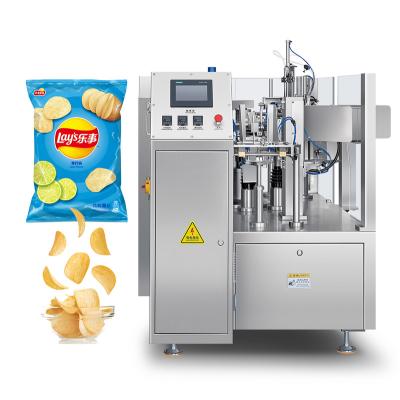 China Food Snack Food Potato Chips Pop Corn Packing Machine Nitrogen Food Pouch Packaging Machine Automatic for sale