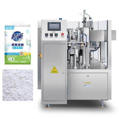 China Food Automatic 100g 500g 1kg 2kg 5kg Stand up Pouch Packing Machine Coffee Milk Chilli Cocoa Washing Powder Filling Packing Machine for sale