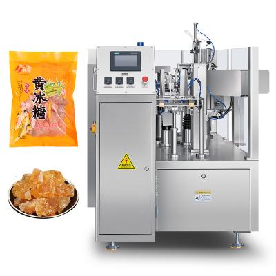 China Food Automatic Weighing Filling 50g 100g 200g 500g Powder Granular Sugar Rice Ice Candy Pouch Packing Machine for sale