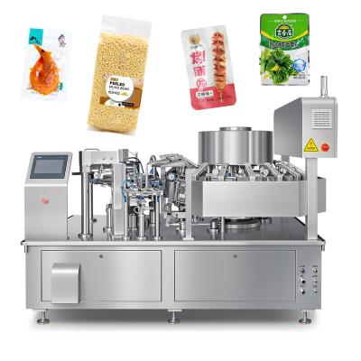 China Food Automatic Grain Snack Food Pouch Bag Premade Bag Automatic Vacuum Packing Machine for Shrimp Cooked Snack Food for sale