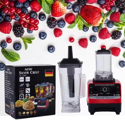 China Multifunctional CREST 4500W Big Power Blender in Stock Home Use 2 in 1 Silver with 2 Cups Electric Plastic Multifunctional 15 OEM Knob 4500 220 for sale