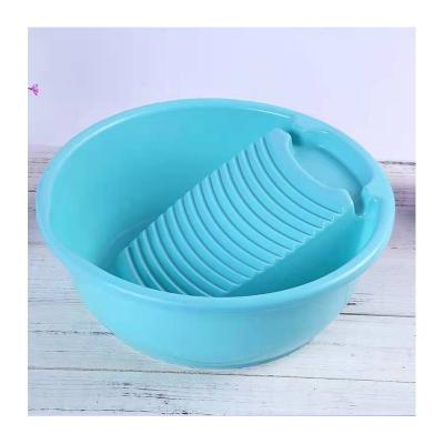 China Durable Plastic Daily Life Home Baby Clothes with Washboard, Laundry Tub, Laundry Basket for sale