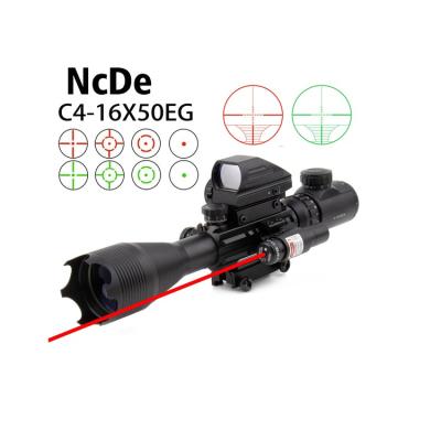 China Tactical Rifle Square for AR15 C4-16x50EG. Dual Illuminated with 4 Holographic Dot Sight Reticle and C4-16x50EG Red/Green. for sale