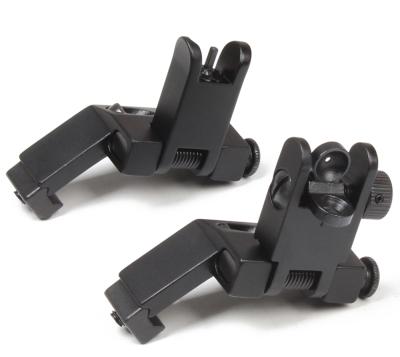 China Hot Selling Aviation NcDe Amazon Aluminum Standard AR15 Front And Rear Flip Up 45 Degree Quick Transition Iron Backup Sight for sale