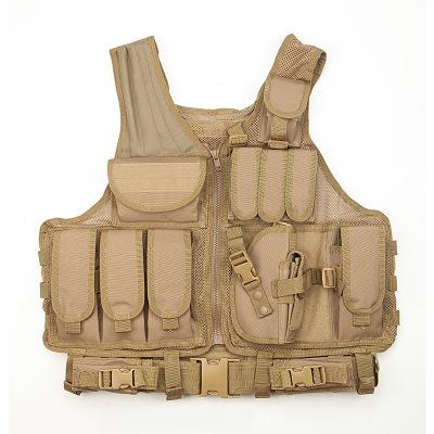 China NcDe Lancer Molle Nylon Multifunctional Military Cross Suction Tan Tactical Vest for sale