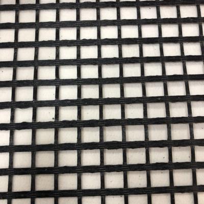 China Black Mesh Fiberglass Geogrid for Pavement Ground Stabilisation for sale