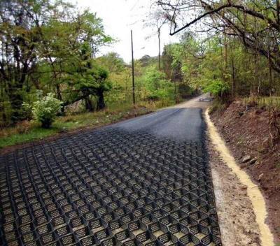 China Driveway HDPE Geocell Ground Grid Paver Soil Stabilization Geocell Retaining Walls for sale