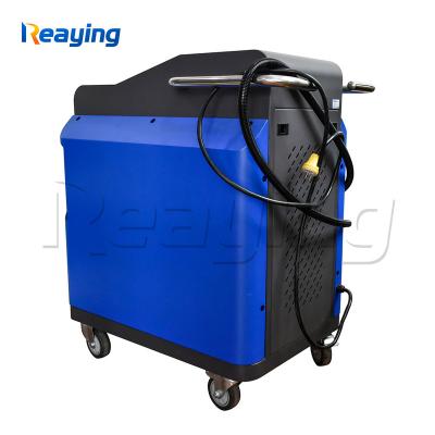 China Exterior Paint Cleaning 500w 1000w Fiber Laser Rust Removal Cleaning Machine For Rust Paint Oil Dust for sale