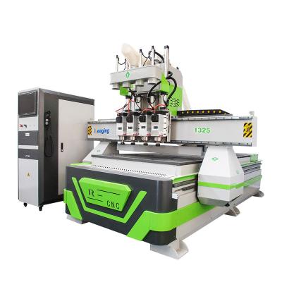 China Stores 6KW 9KW CNC Building Material Cutting Engraving Electric Router Machine With Atc Spindle Motor 1300*2500mm for sale