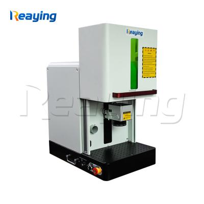 China 20W Raycus Air-cooled Portable Enclosed Metal Machine Fiber Laser Aluminum Spotting Engraving Machine for sale