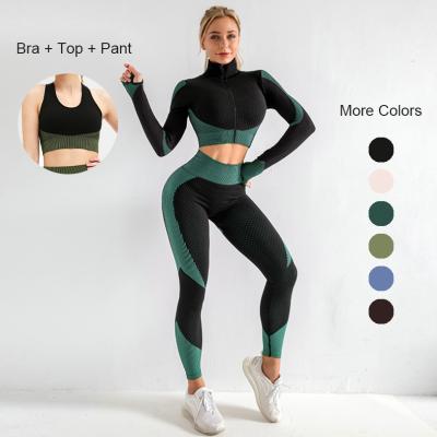 China Z1154 Women's Gym Fitness Compression Breathable Custom Sport Seamless Tights Leggings Yoga Pants Yoga Sets for sale