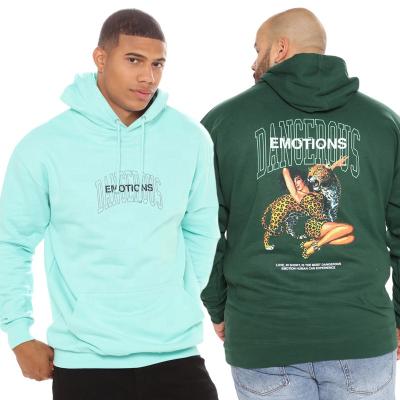 China Breathable Z0965 Winter Customized Men Sweatshirt Casual Hooded Green Long Sleeve Plus Size Tops Pullover for sale