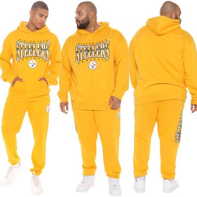 China Z0985 breathable yellow tracksuits plus size sweat suits custom logo mens tracksuit sets mens sweatsuit sets fit mens suit for sale