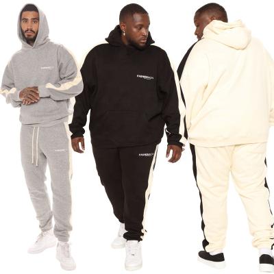 China Z0984 Hot Selling Spandex/Cotton New Plus Size Men's Hoodies S-5XL Plus Size 2 Pieces Set Mens Sweat Suits for sale