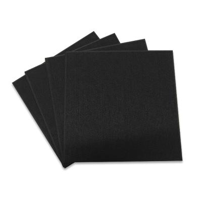 China Modern Polyester Fiber Felt Decorative Fabric Black Acoustic Wall Panel Soundproof For Office for sale